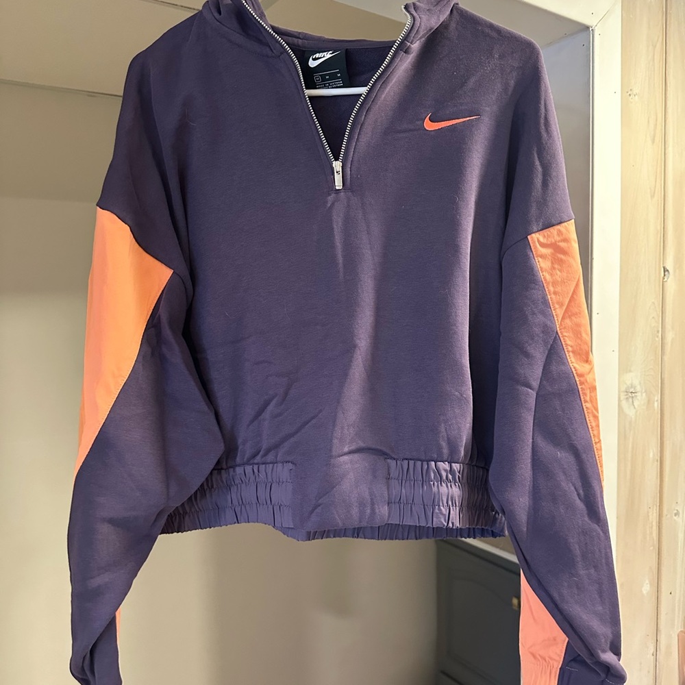 Nike Purple and Orange Quarter-Zip Pullover